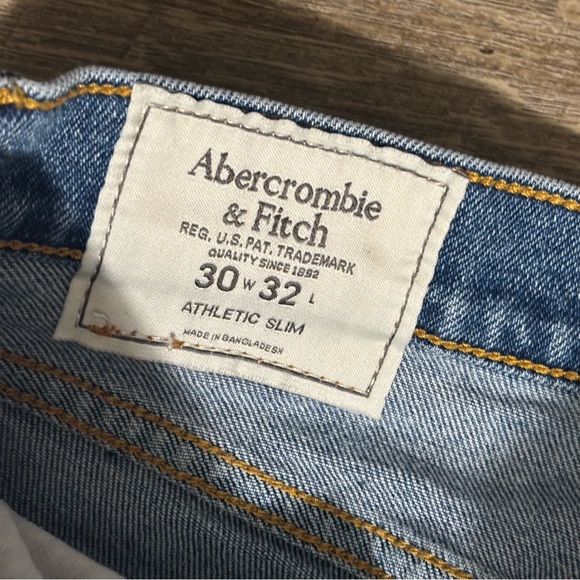 Abercrombie Fitch Jeans Mens 30x32 Blue Signature Stretch Athletic Slim Skinny - Picture 3 of 8